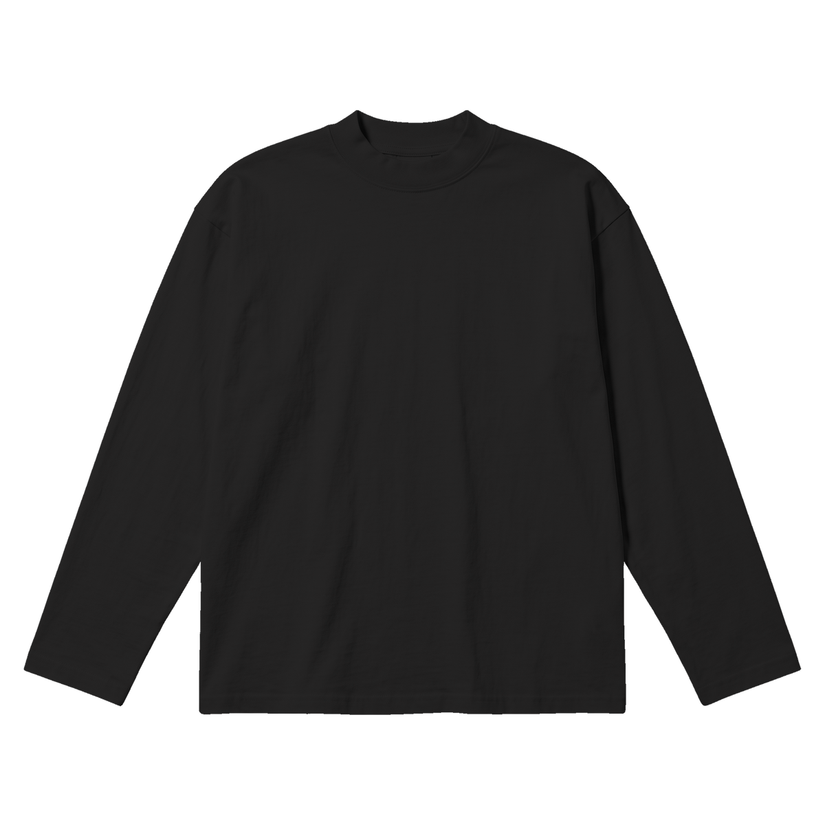 Blank Baggy L/S Tee - Black - Front