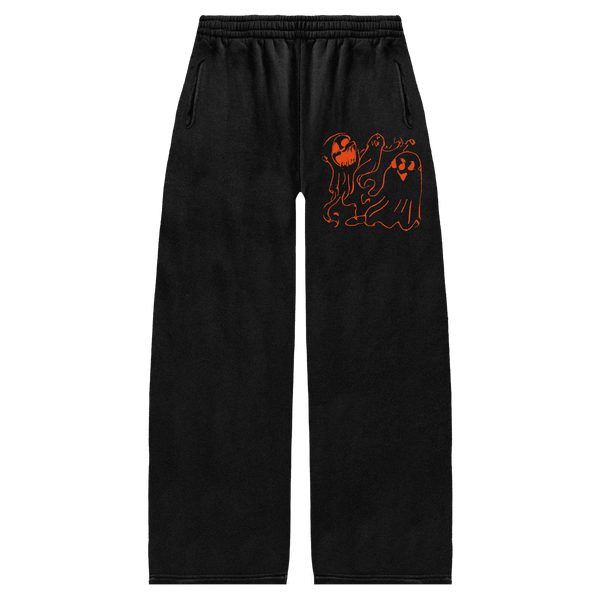 Casper Baggy Sweatpants - Black - Front