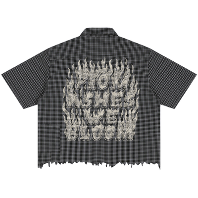 From Ashes Distress Button Up - Back