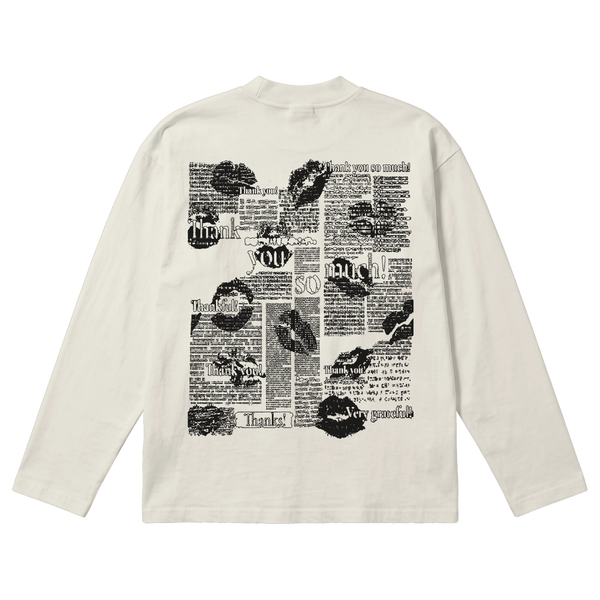 Much Obliged Baggy L/S Tee - Off White - Back