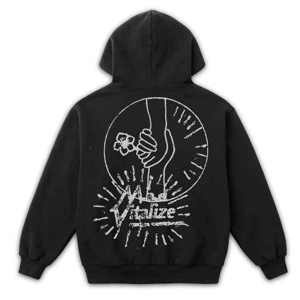 Power of Love Zip Up - Black - Back