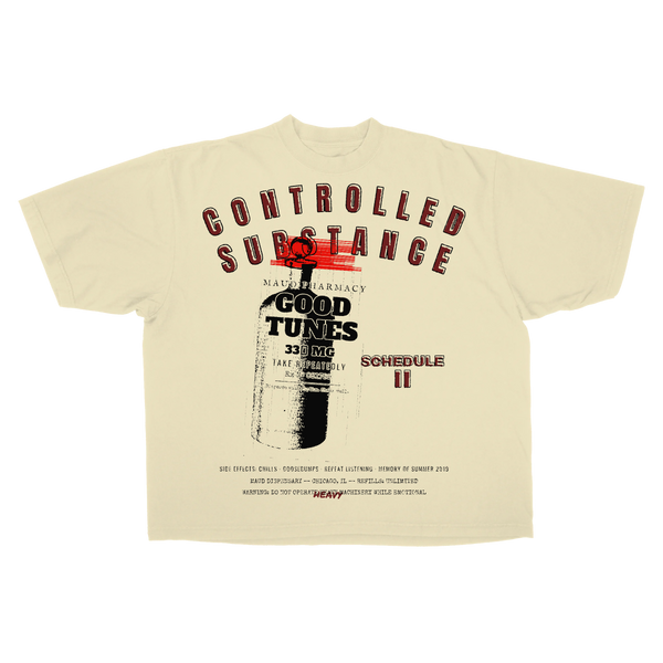 Schedule II Drop Tee - Cream - Front
