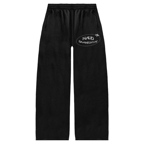 Departure Baggy Sweatpants - Black - Front