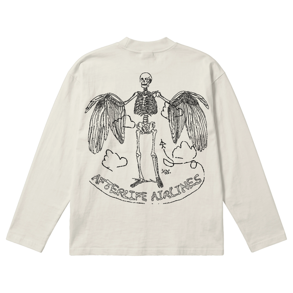 Departure Baggy L/S Tee - Off White - Back