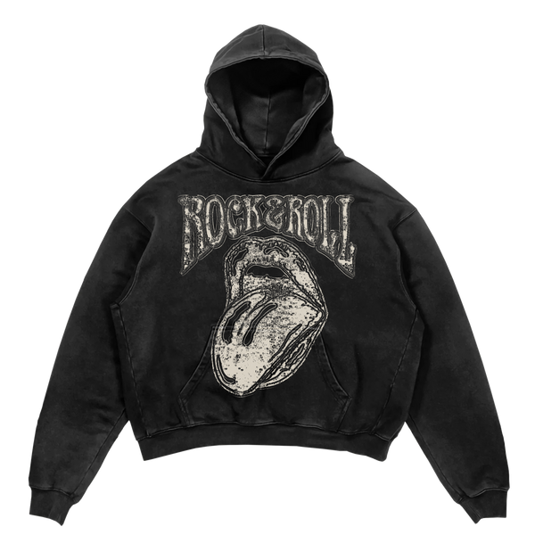 Rock & Roll Hoodie - Black - Front