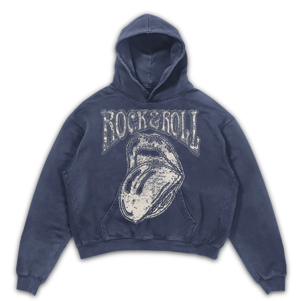 Rock & Roll Hoodie - Blue - Front
