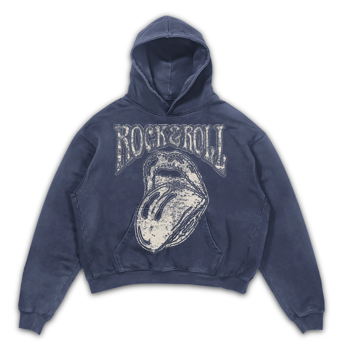 Rock & Roll Hoodie - Blue - Front