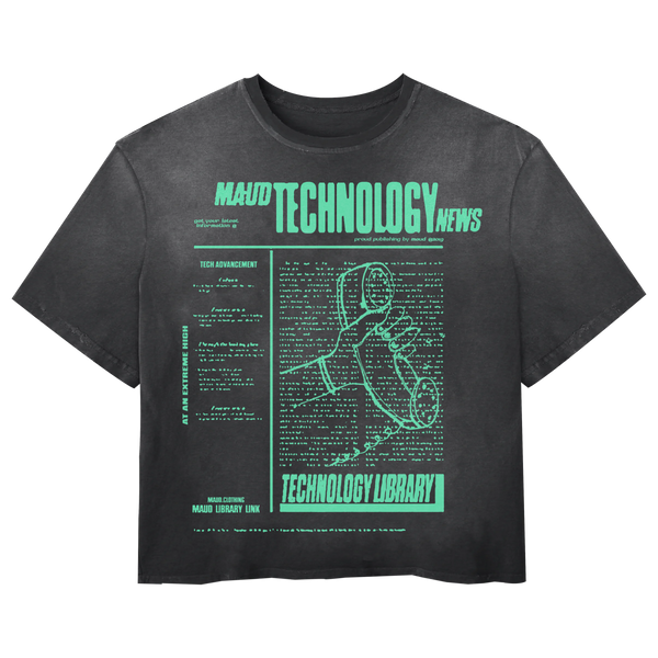 Tech News Tee - Black - Front