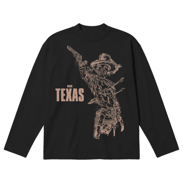 Texas Baggy L/S Tee - Black - Front