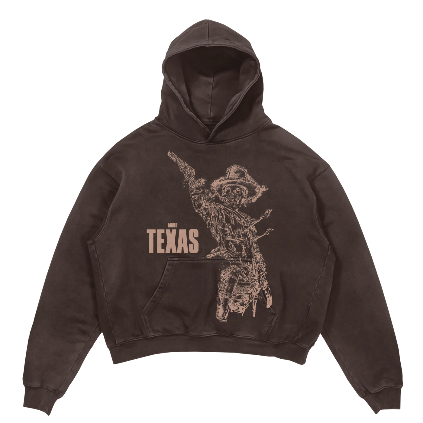 Texas Hoodie - Brown - Front