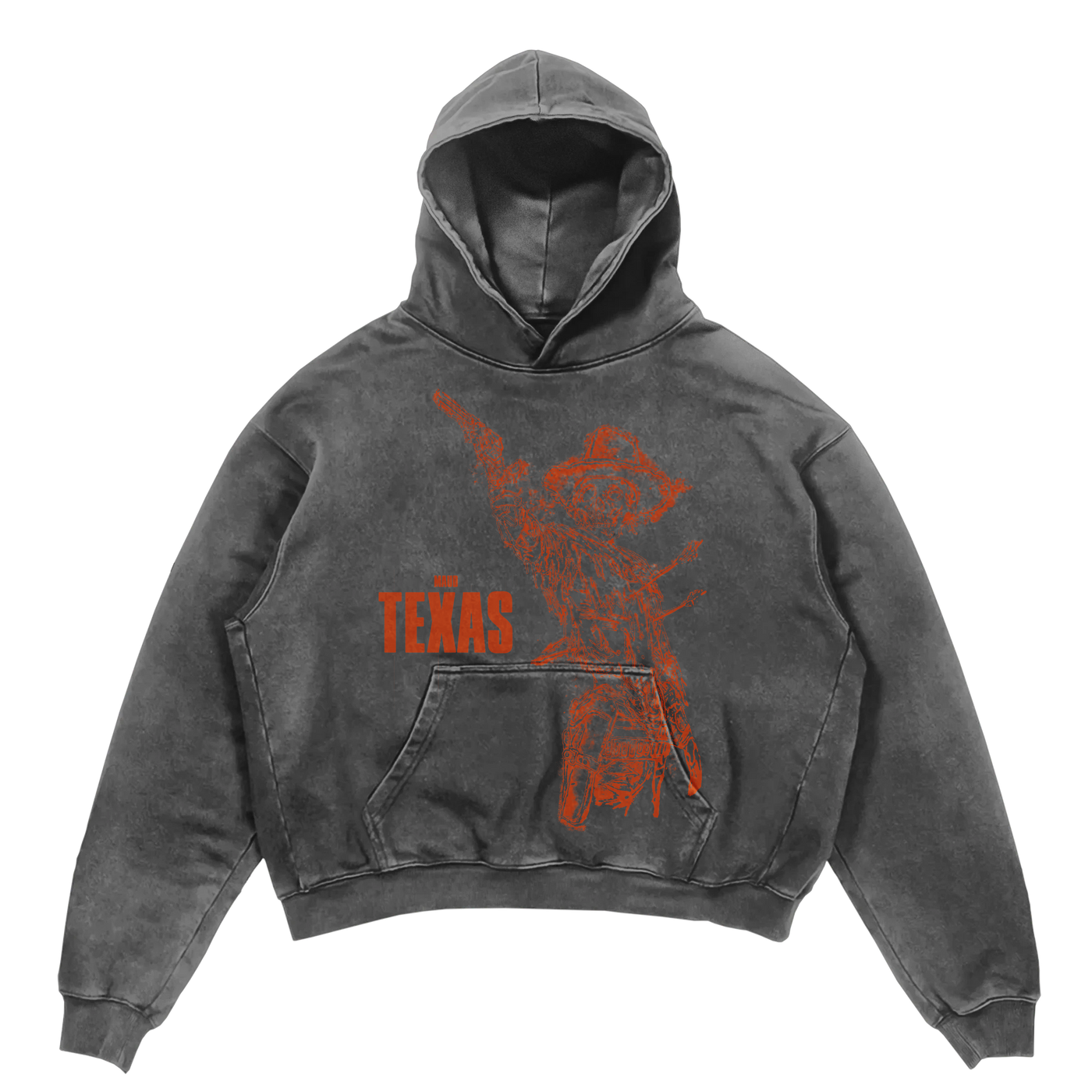 Texas Hoodie - Grey - Front
