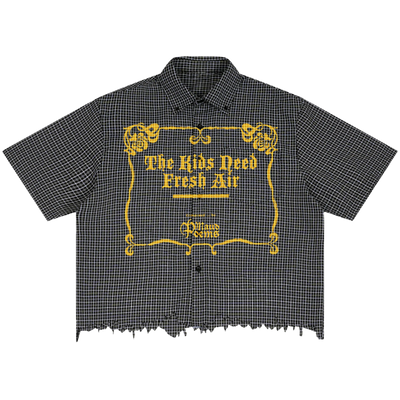 The End Distress Button Up - Front