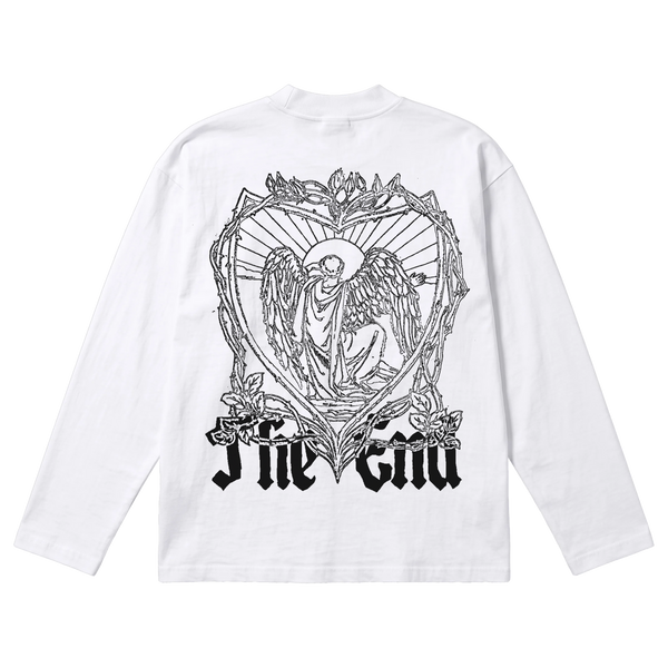 The End Baggy L/S Tee - White - Back
