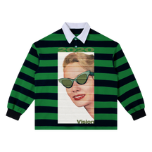 2020 Vision Stripe Polo - Green - Front