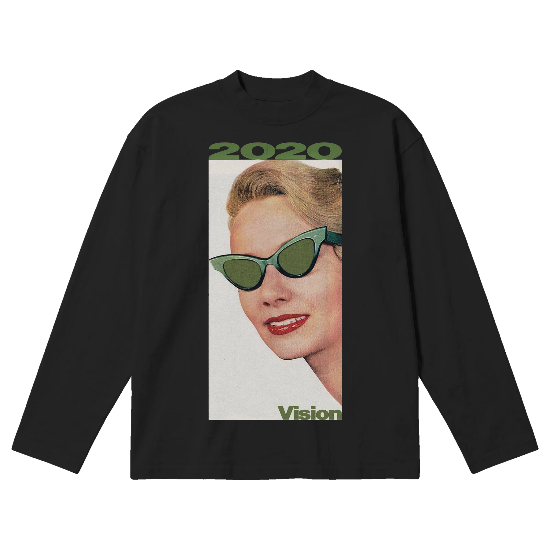 2020 Vision Baggy L/S Tee - Black - Front