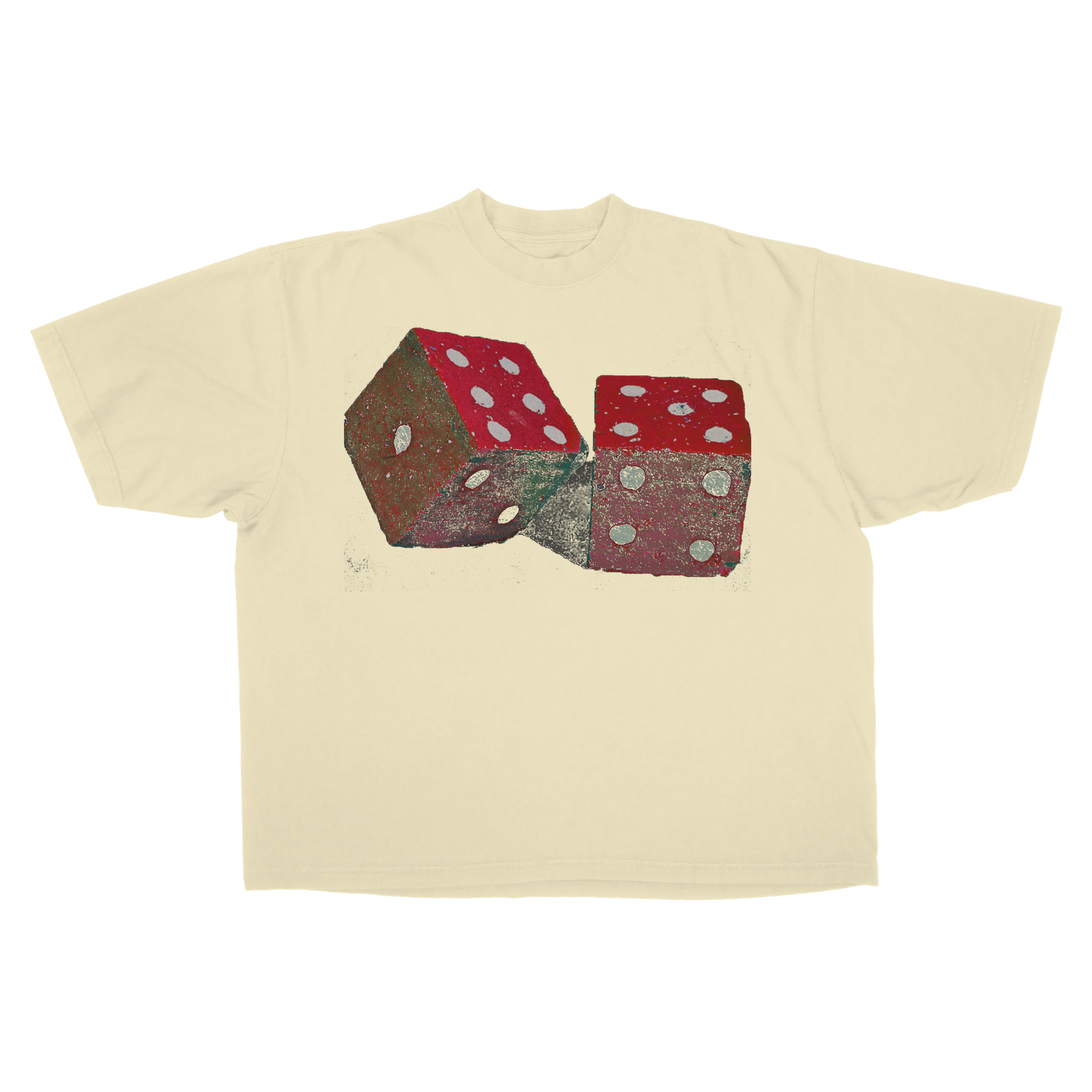 Dice Drop Tee - Cream - Front