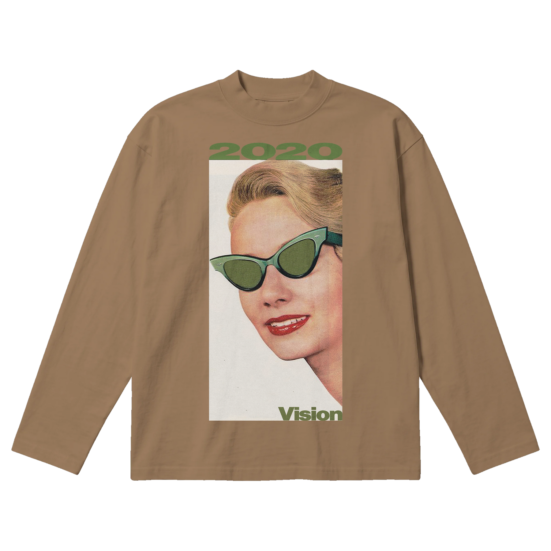 2020 Vision Baggy L/S Tee - Latte - Front
