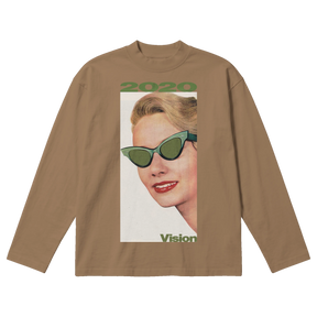 2020 Vision Baggy L/S Tee - Latte - Front