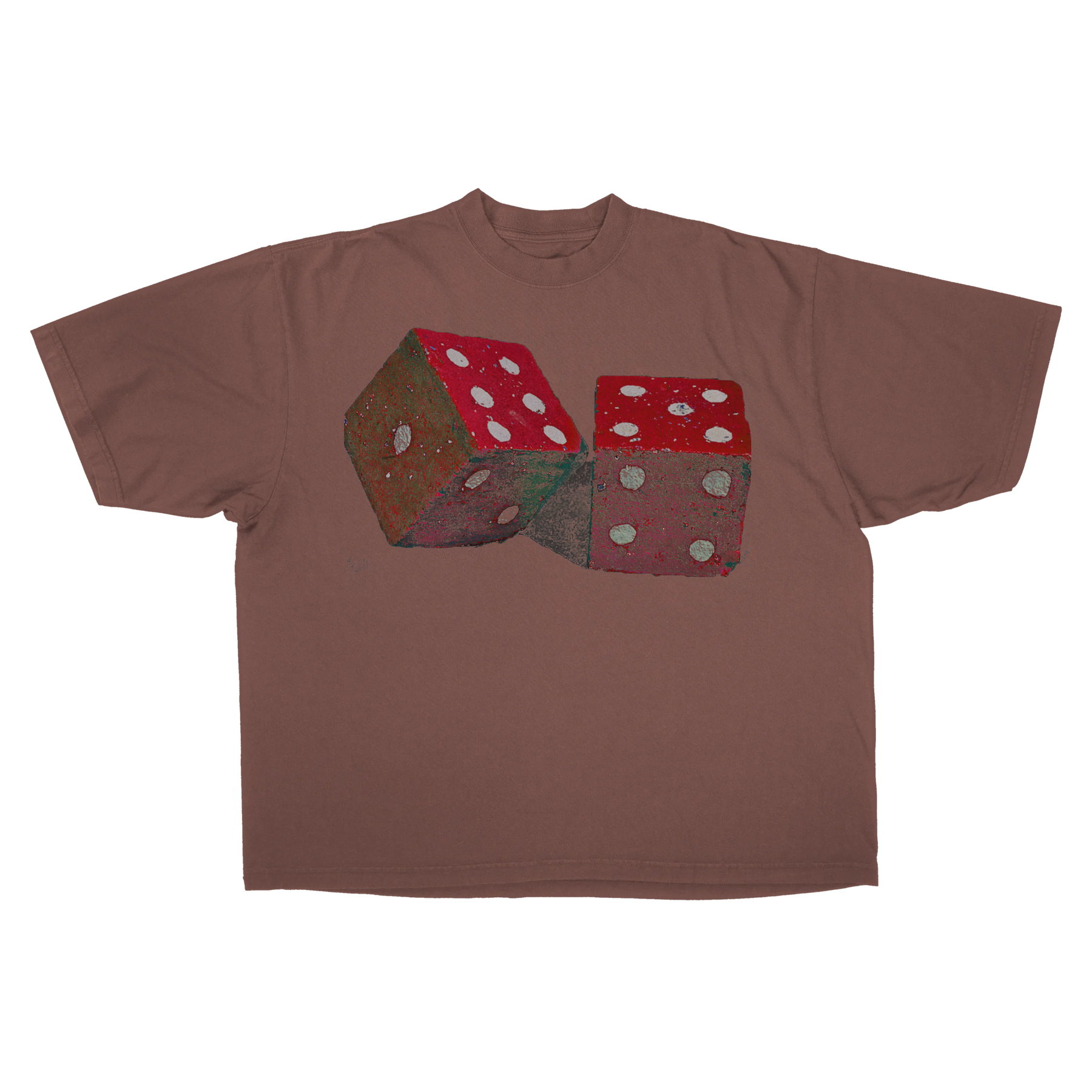 Dice Drop Tee - Mocha - Front