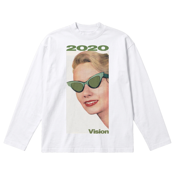 2020 Vision Baggy L/S Tee - White - Front