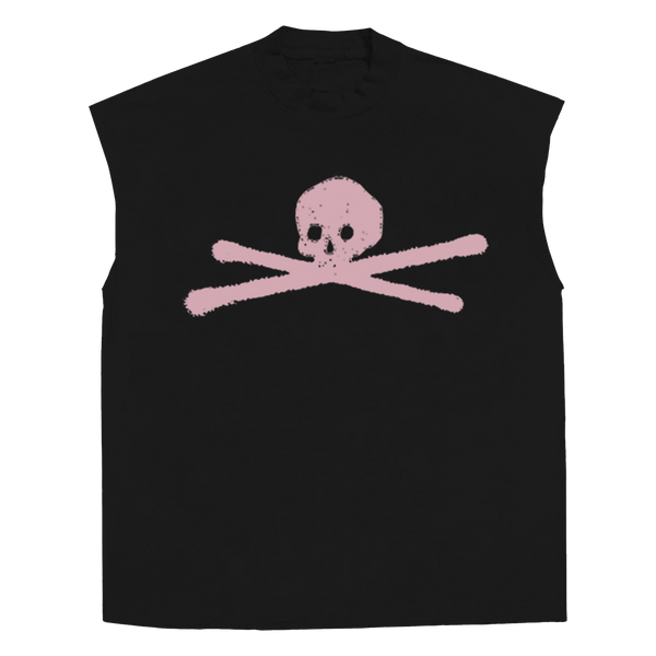 ANTI-ANTI Sleeveless Tee - Black - Front