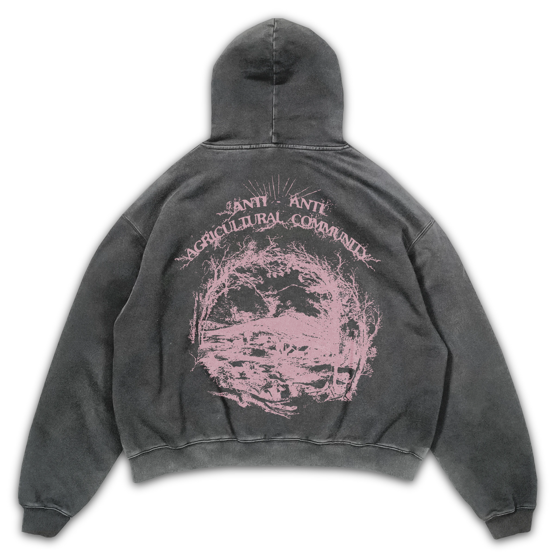 ANTI-ANTI Hoodie - Grey - Back