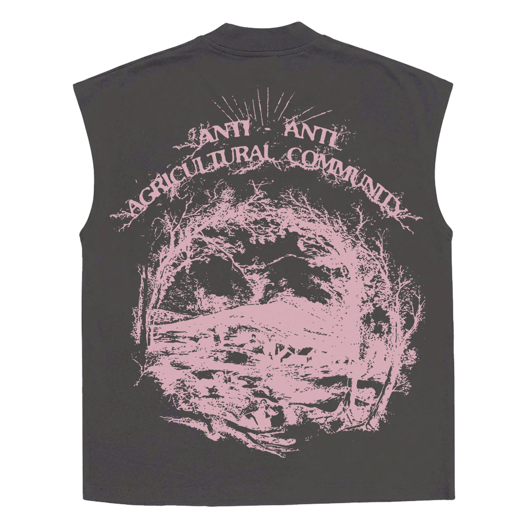 ANTI-ANTI Sleeveless Tee - Grey - Back