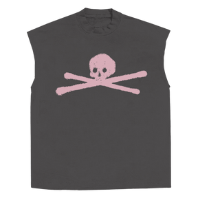 ANTI-ANTI Sleeveless Tee - Grey - Front