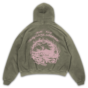 ANTI-ANTI Hoodie - Olive - Back