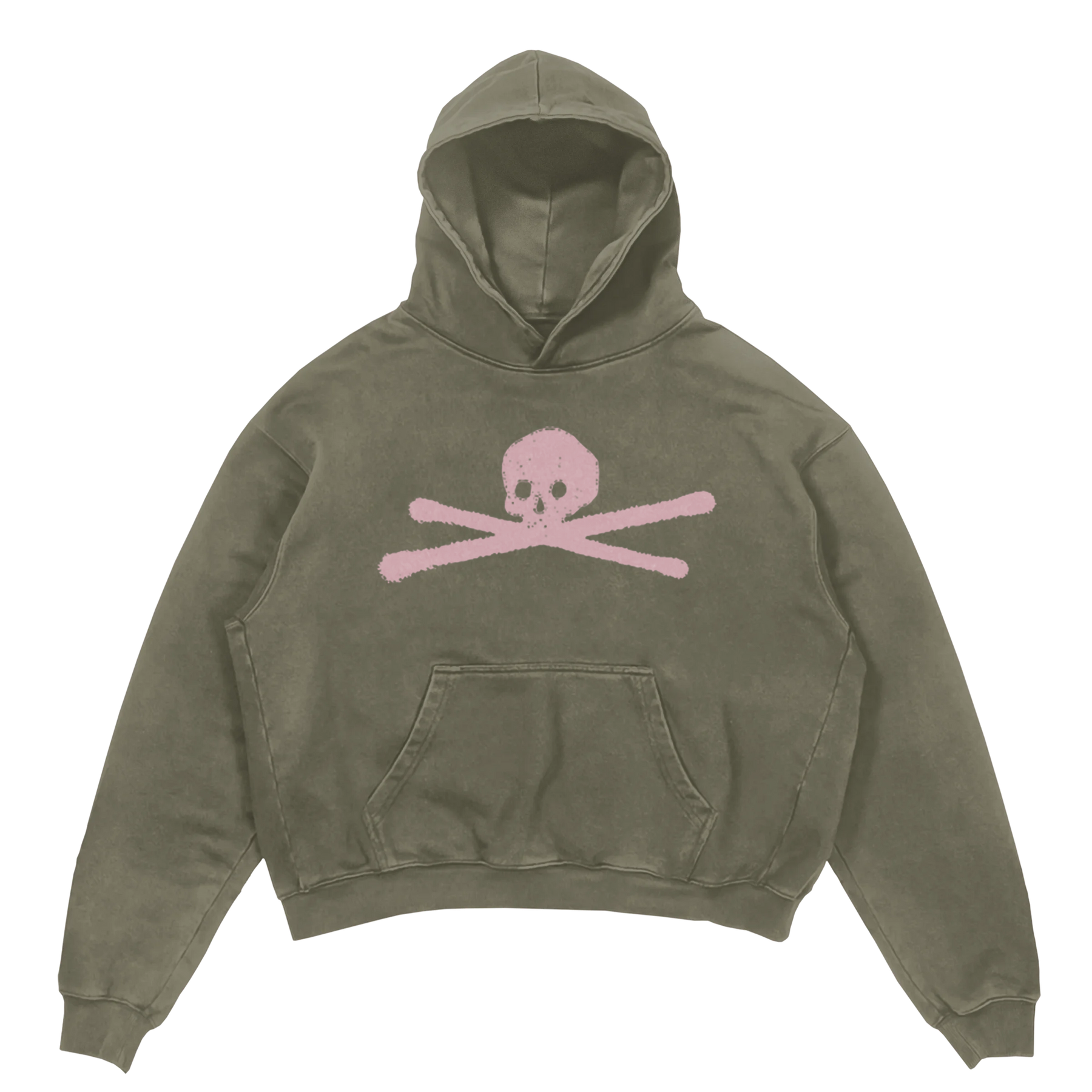ANTI-ANTI Hoodie - Olive - Front