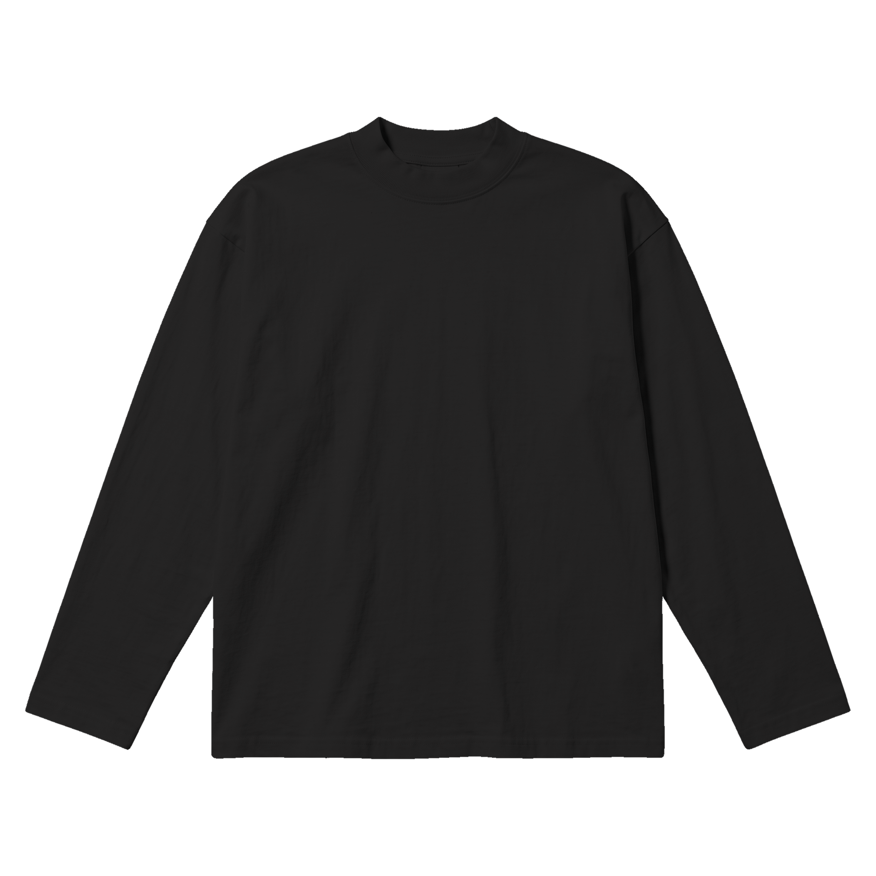 Blank Baggy L/S Tee - Black - Front