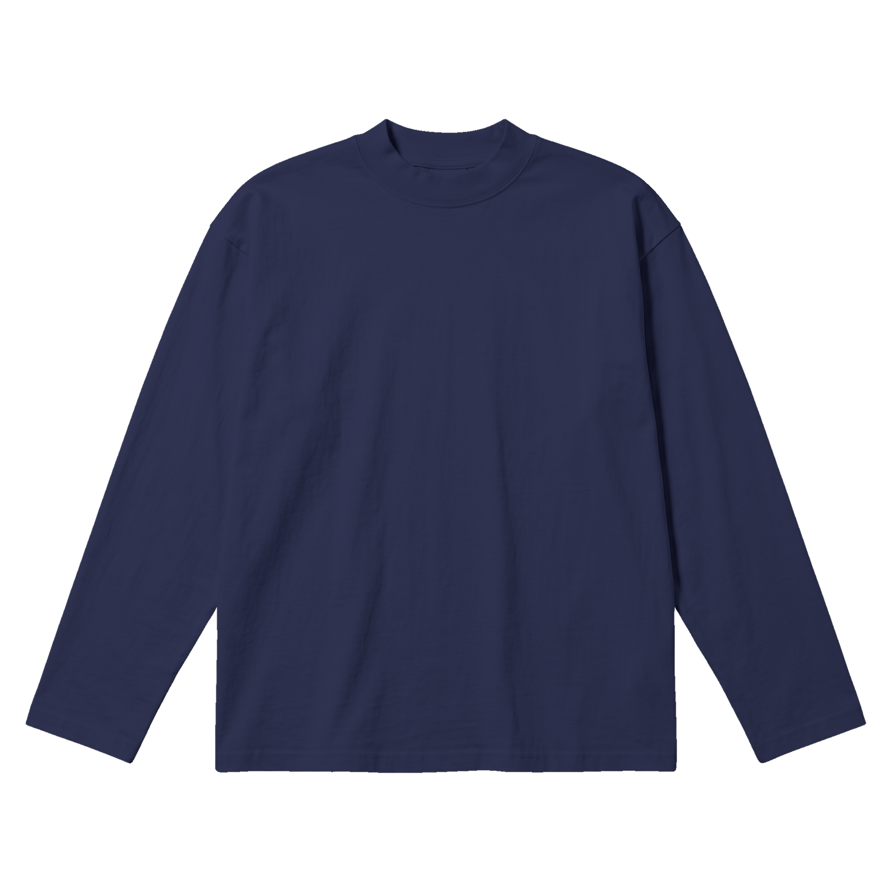 Blank Baggy L/S Tee - Blue - Front