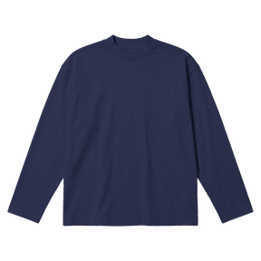 Blank Baggy L/S Tee - Blue - Front