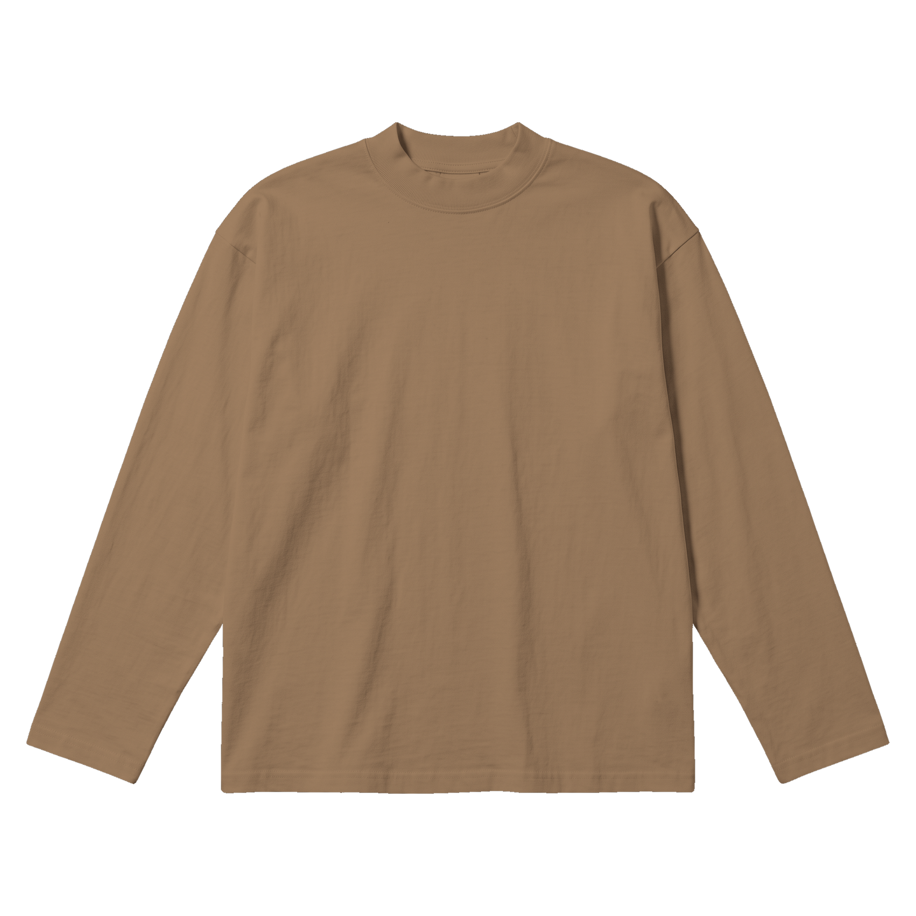 Blank Baggy L/S Tee - Latte - Front
