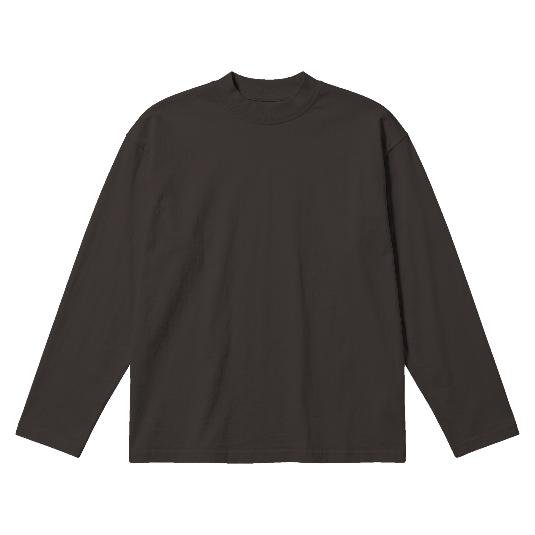 Blank Baggy L/S Tee - Off Black - Front
