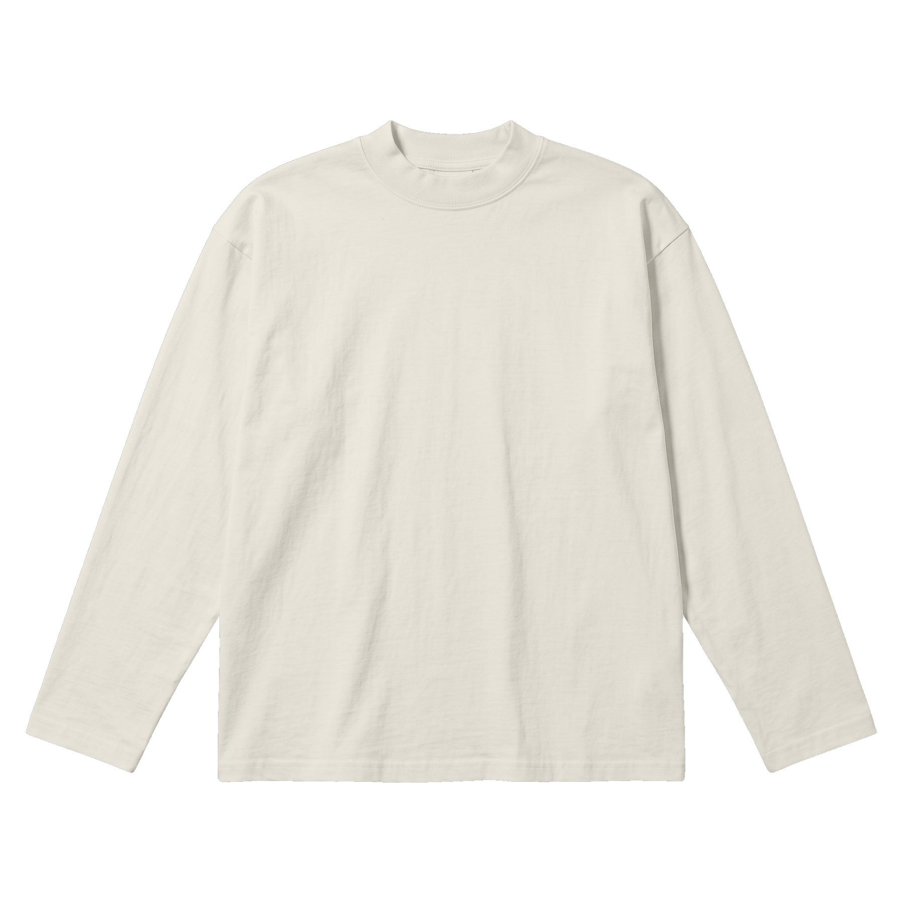 Blank Baggy L/S Tee - Off White - Front