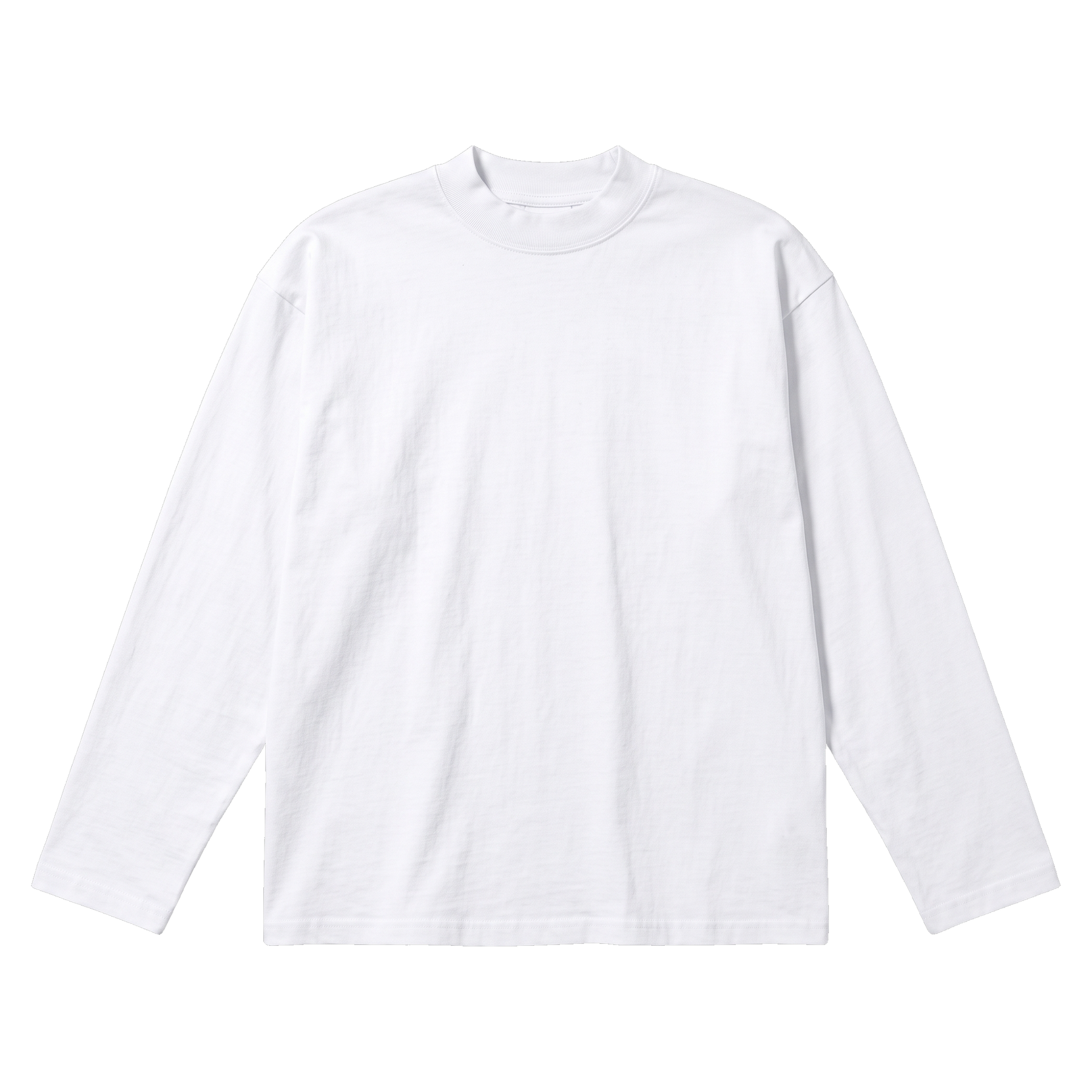 Blank Baggy L/S Tee - White - Front