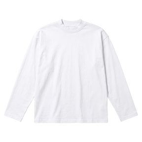 Blank Baggy L/S Tee - White - Front