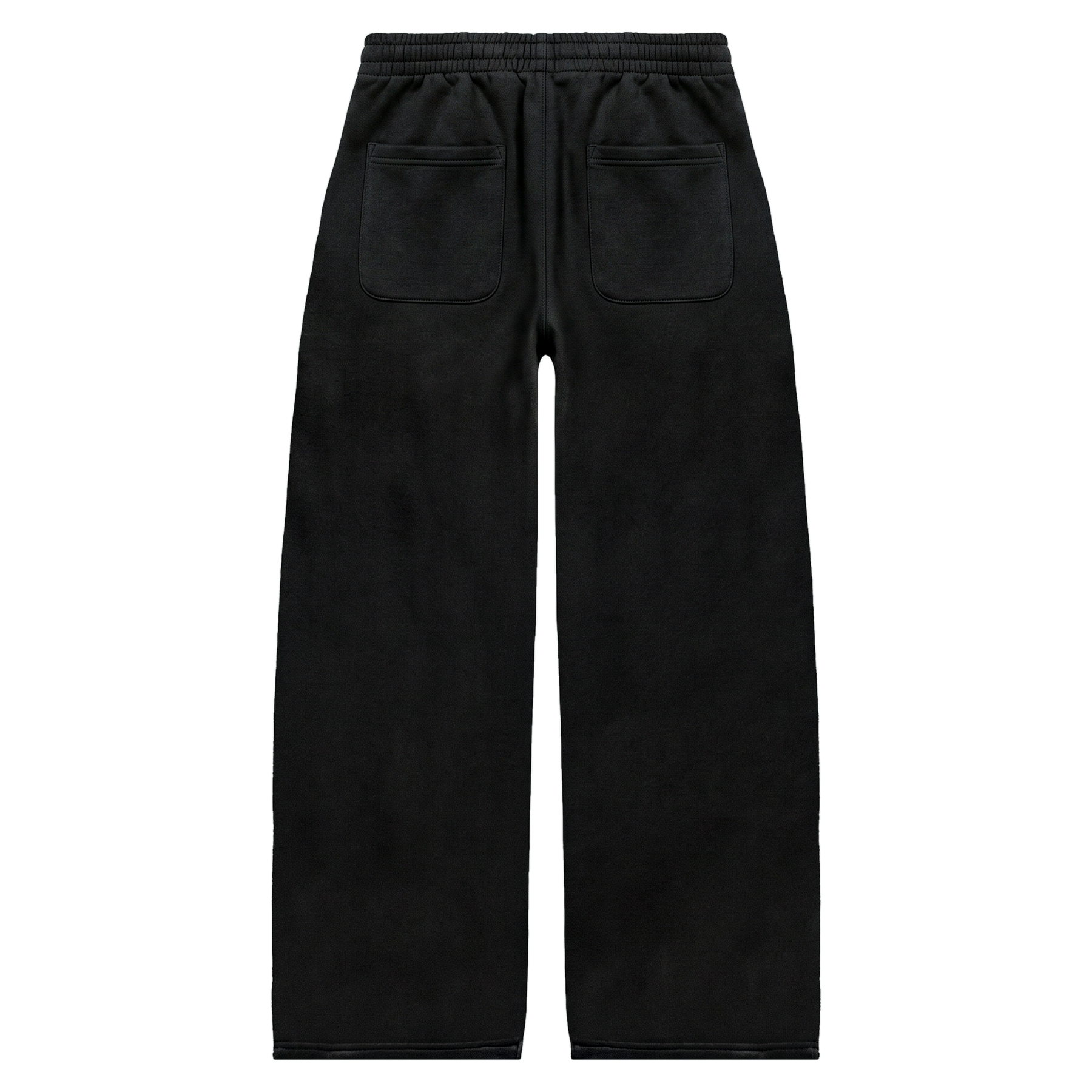 Blank Baggy Sweatpants - Black - Back