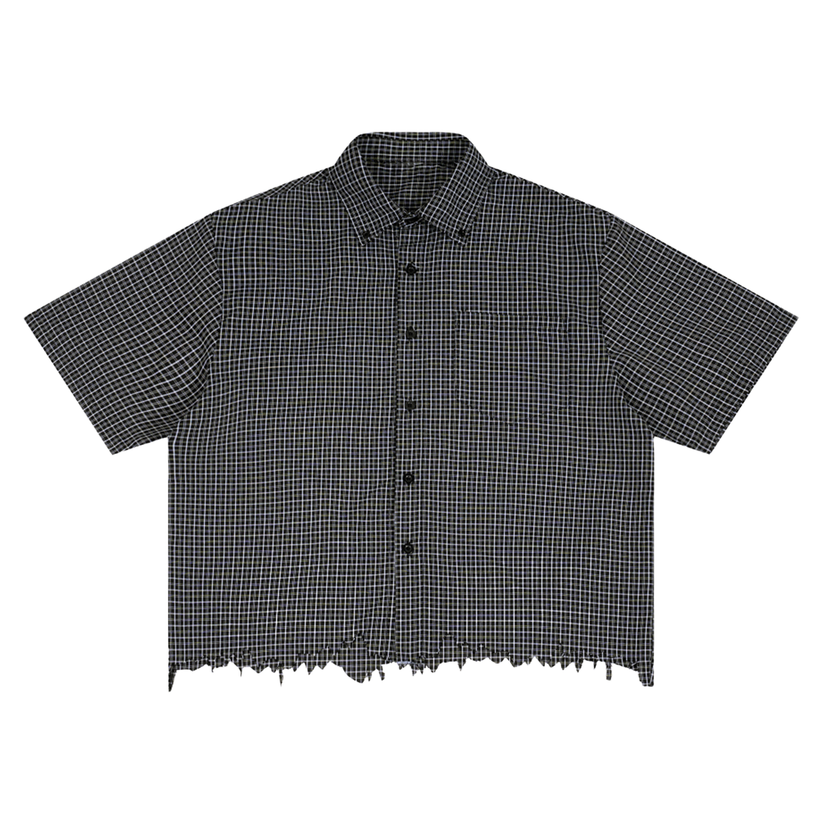 Blank Distress Button Up - Front