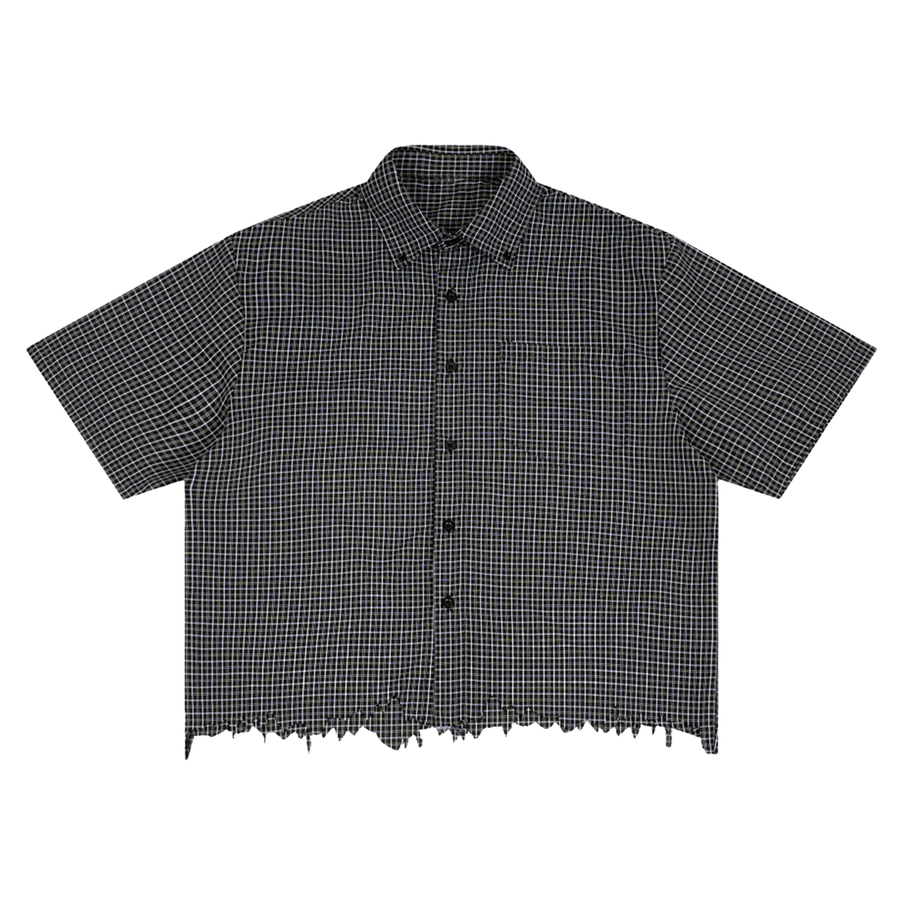 Blank Distress Button Up - Front