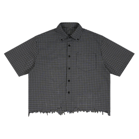 Blank Distress Button Up - Front