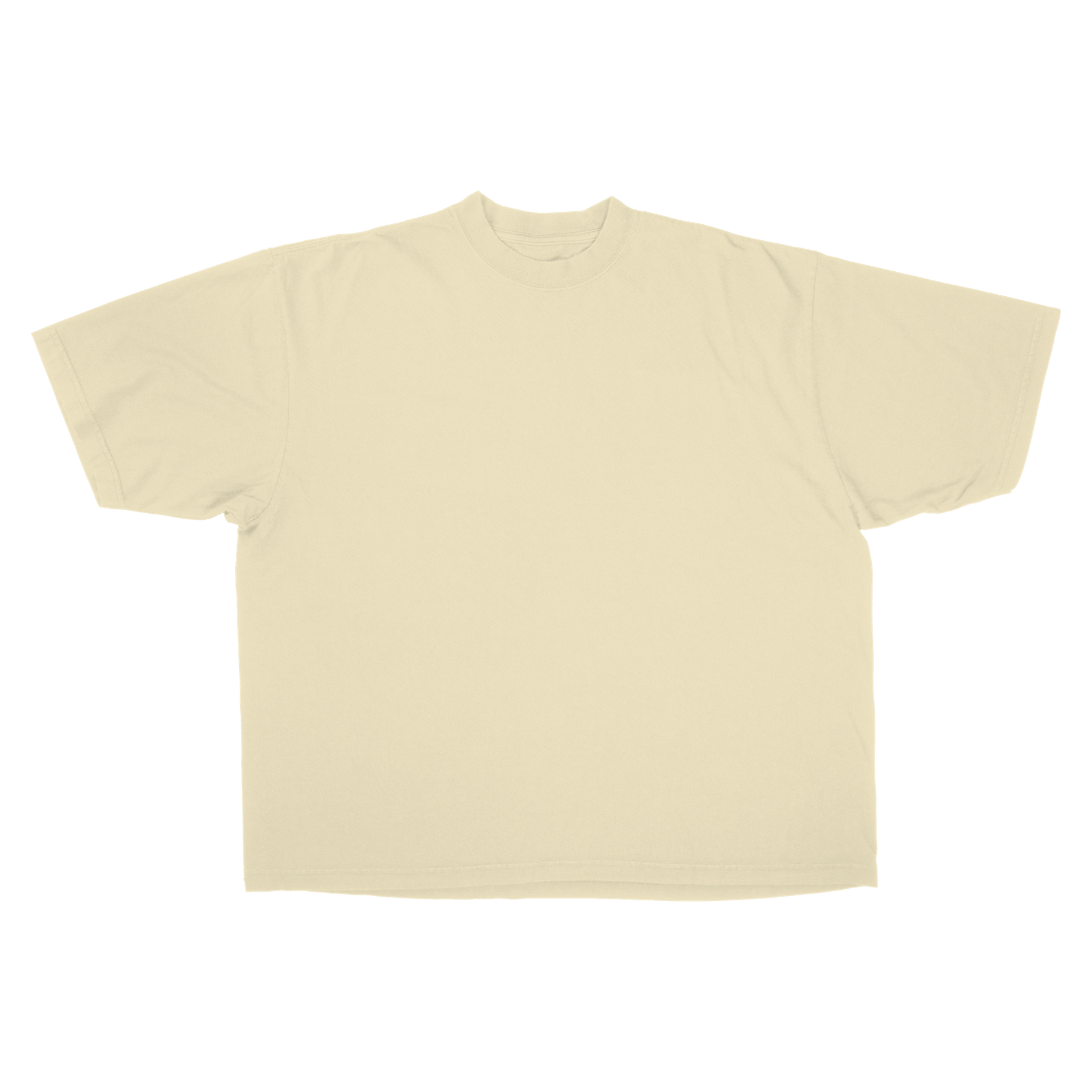 Blank Drop Tee - Cream - Front