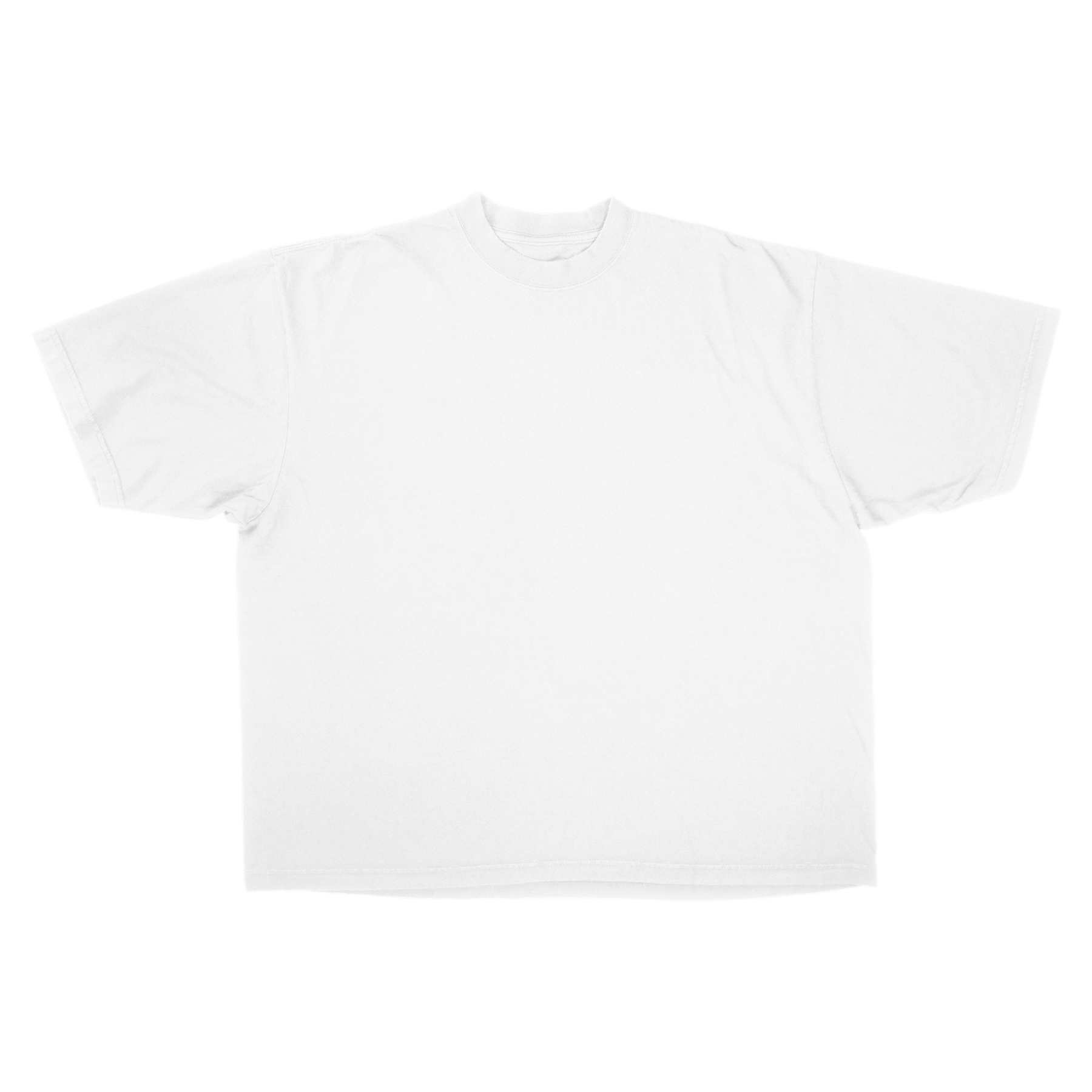 Blank Drop Tee - White - Front
