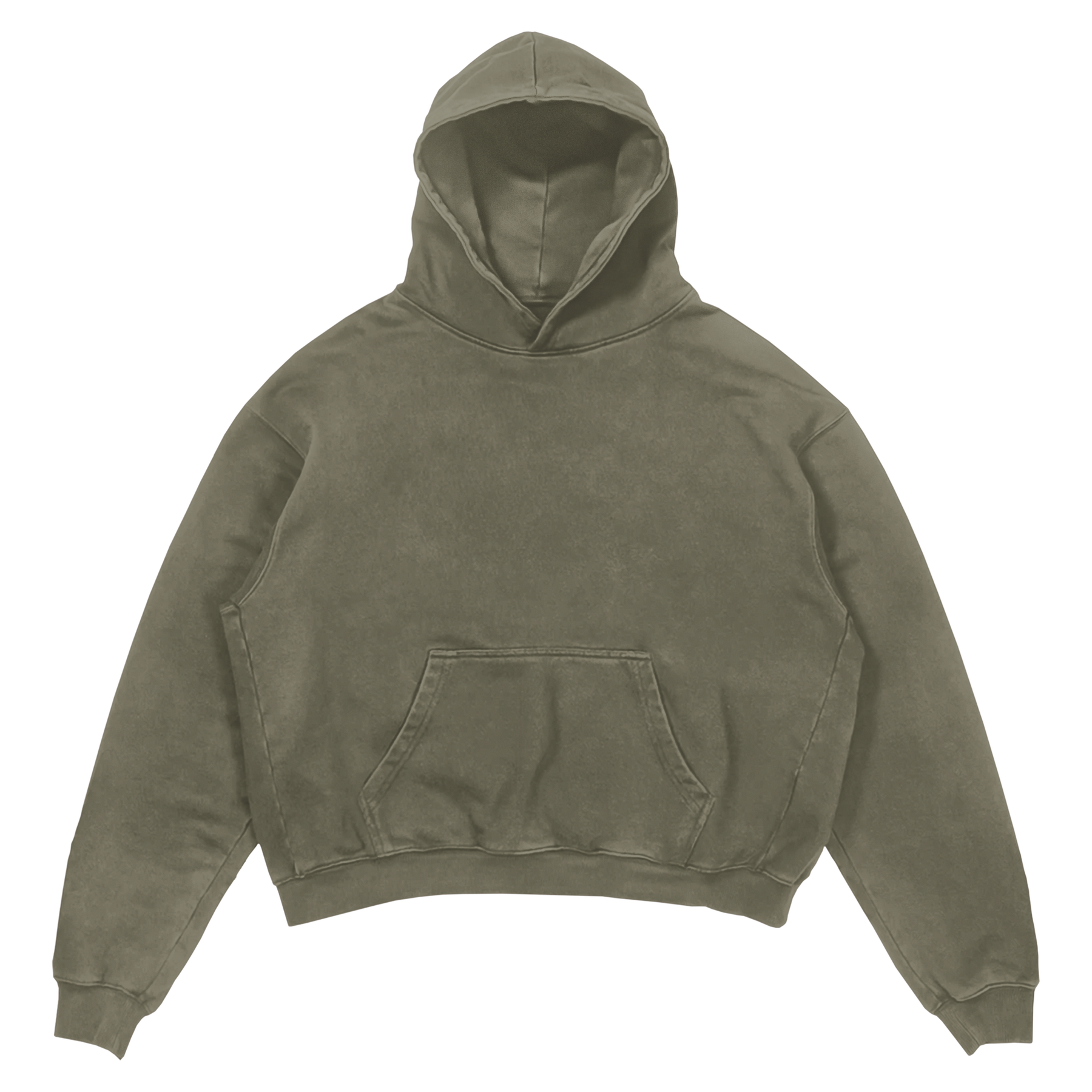 Blank Hoodie - Olive - Front