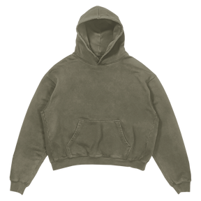 Blank Hoodie - Olive - Front
