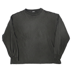 Blank L/S Tee - Black - Front