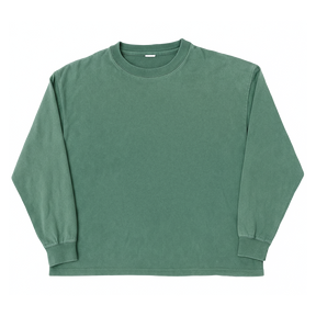 Blank L/S Tee - Green - Front