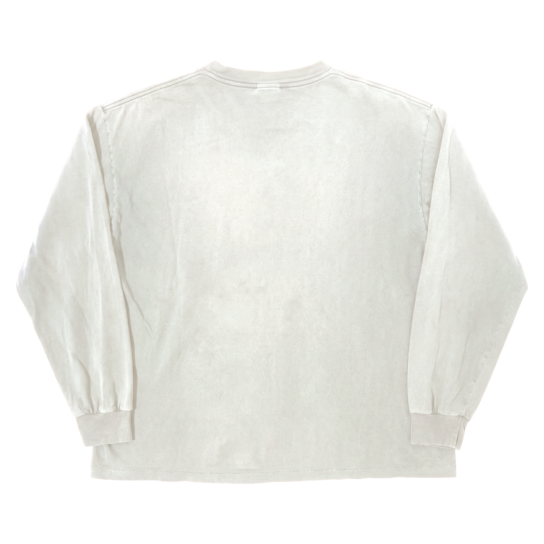 Blank L/S Tee - White - Back