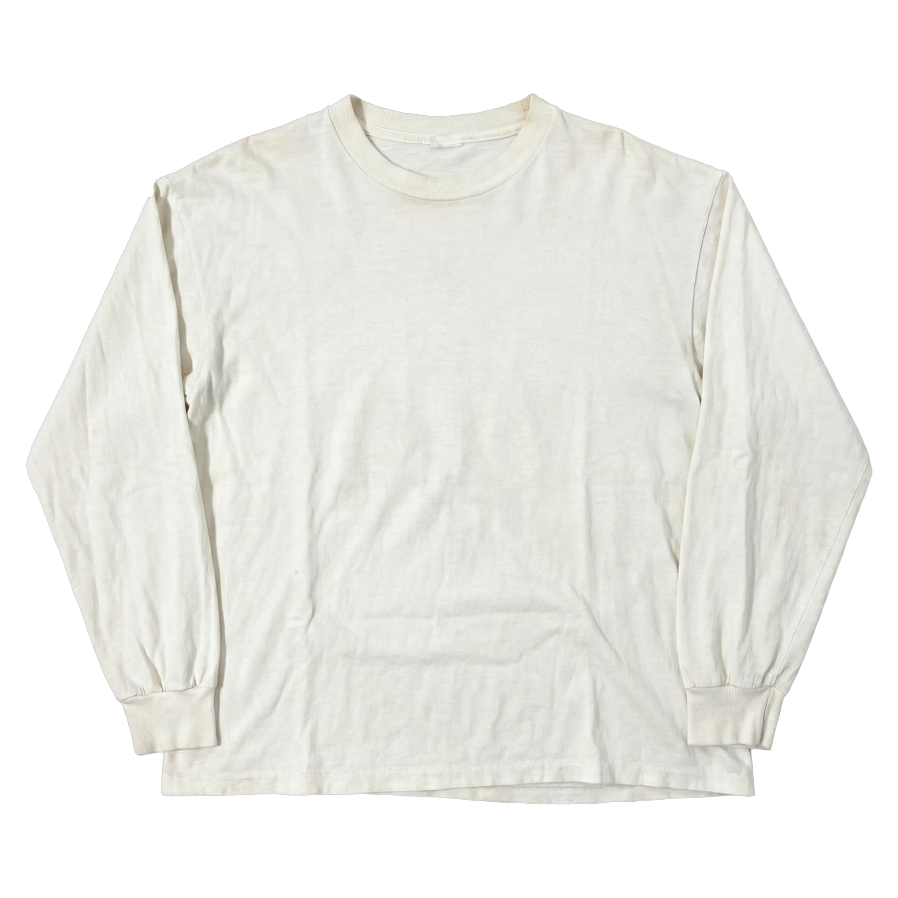 Blank L/S Tee - White - Front